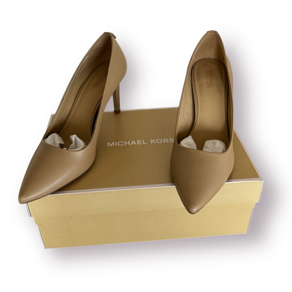 🛍️SALE🛍️ Michael Kors DOROTHY FLEX PUMP Tan Stiletto Heels - Picture 5 of 11